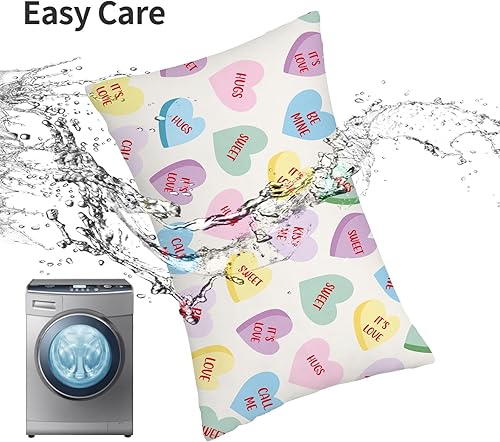 Miniatura 2 de AELUTYSH Juego de 2 fundas de almohada de San Valentín de 12 x 20 pulgadas, fundas de almohada decorativas para el día de San Valentín, decoración