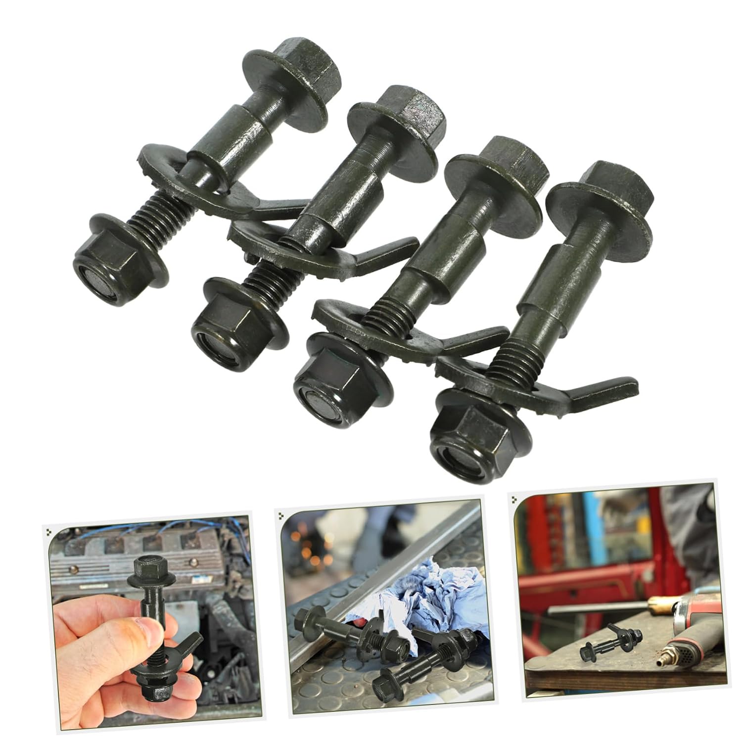 4Pcs Correction Alignment Kit for Vehicles Adjustable Cam Bolt for Precision Wheel Alignment Enhance Stability and Driving Experience Suitable for DIY Mechanics