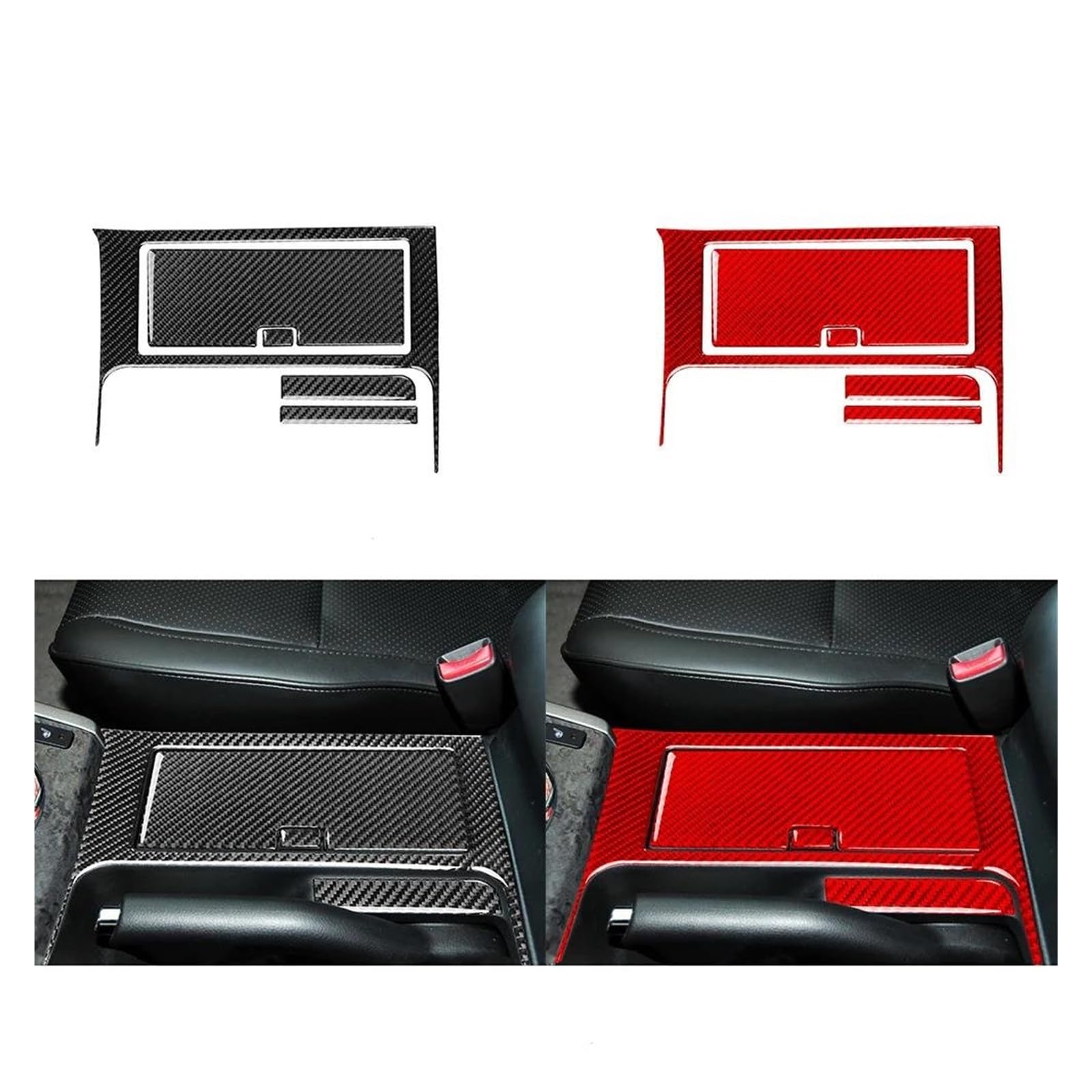 Car Interior Central Conole Per Suzuki Per Grand Per Vitara 06-13 Portabicchieri Scatola Portaoggetti Adesivo Pannello Adesivo Decorativo Protezione Auto Consolle Cover Interni (Size : 1 Red RHD)