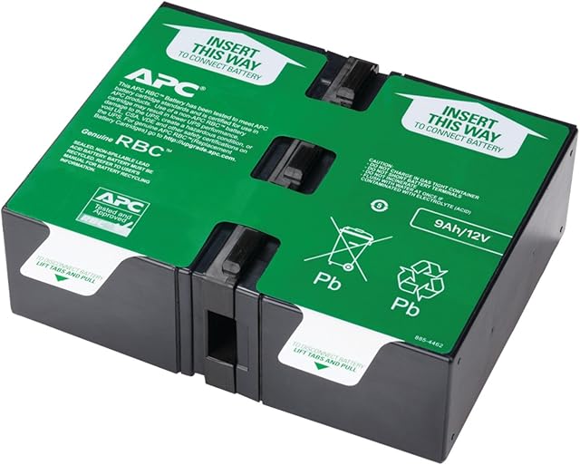 APC UPS Battery Replacement, APCRBC124, for APC UPS Models BX1500M, BR1500G, BR1300G, SMC1000-2U, SMC1000-2UC, BR1500GI, BX1500G, SMC1000-2U, SMC1000-2UC, and Select Others Black