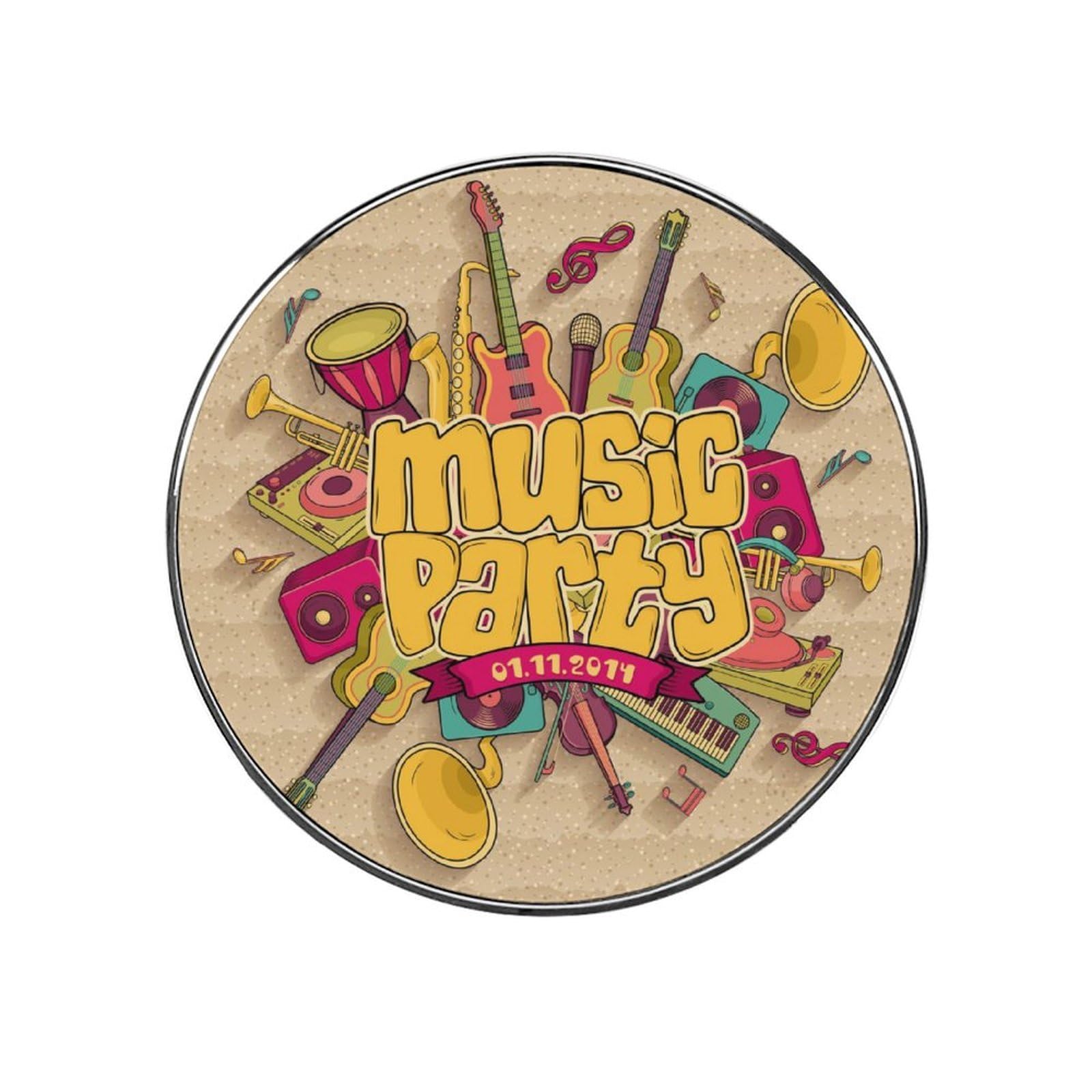 Music Party Alloy Fridge Magnet For Office Cabinet Refrigerator Whiteboard Photo
