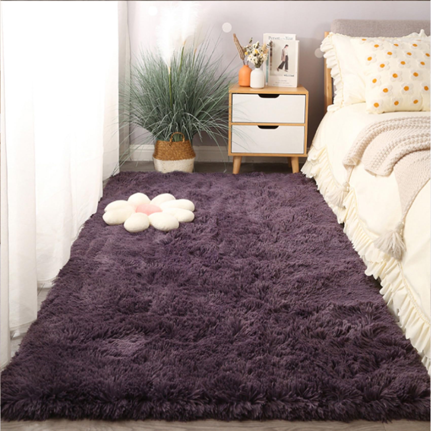 Tapis de salon à poils haute densité pour une chambre cosy et chaleureuse