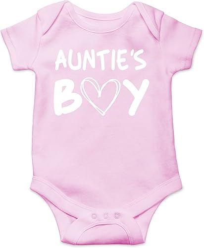 Vista 7 de AW Fashions Auntie's Boy - Body para bebé, divertido y lindo traje para bebé, adorable mameluco para recién nacido
