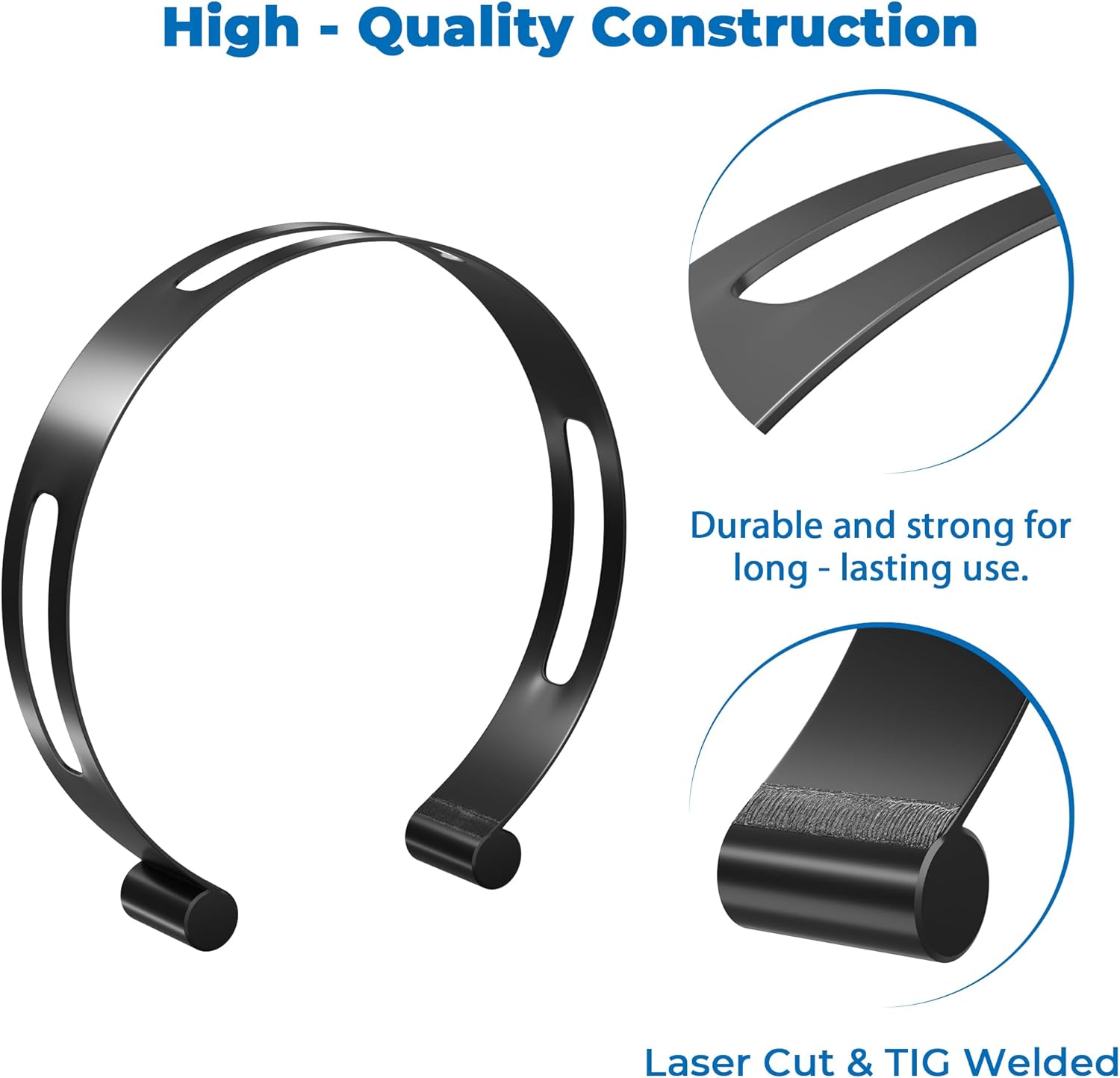 5PCS Exhaust Welding Clamps Tacking Bands For Tig Welding Fabrication 2" 2.5" 3" 3.5" 4", Black