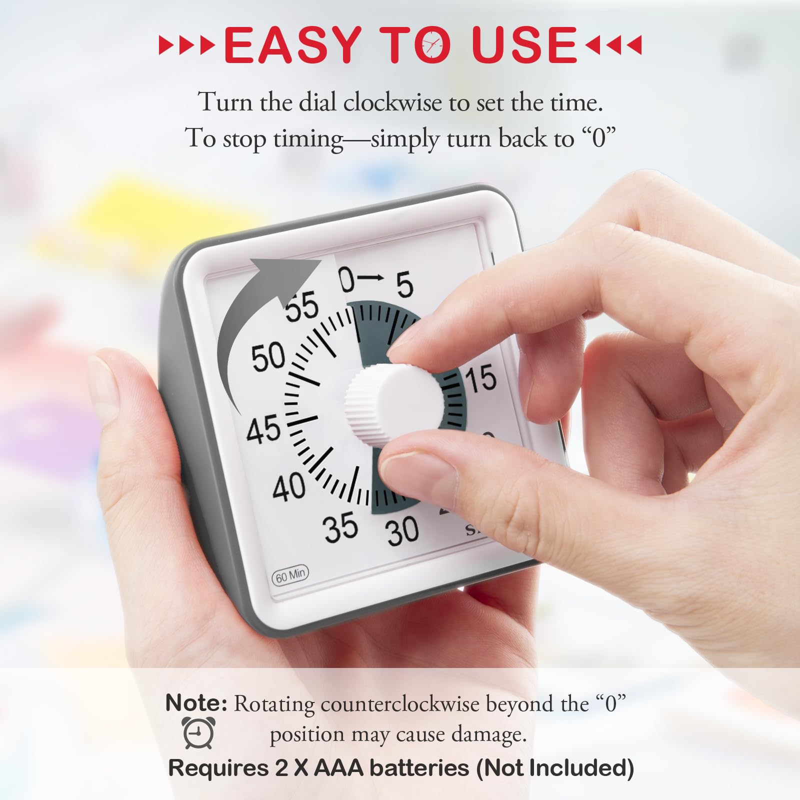 Snapklik.com : Secura 60-Minute Visual Countdown Timer For Kids ...