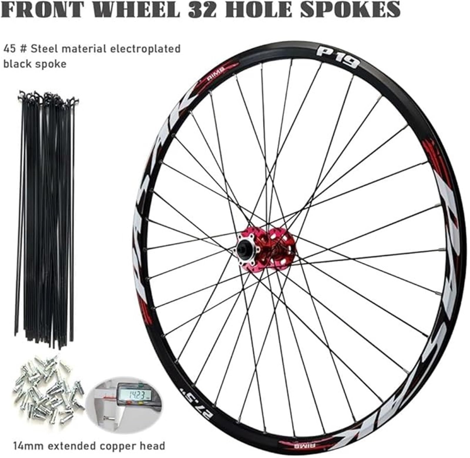 Zestaw kół MTB ze stopu aluminium obręcz rowerowa HG uszczelnione łożysko 142 mm oś przelotowa 32H przednia tylna obręcz do kasety 7-12 prędkości