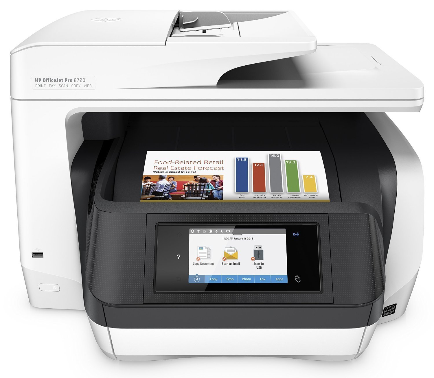HP OfficeJet Pro 8720 All-in-One Printer, Instant Ink Compatible