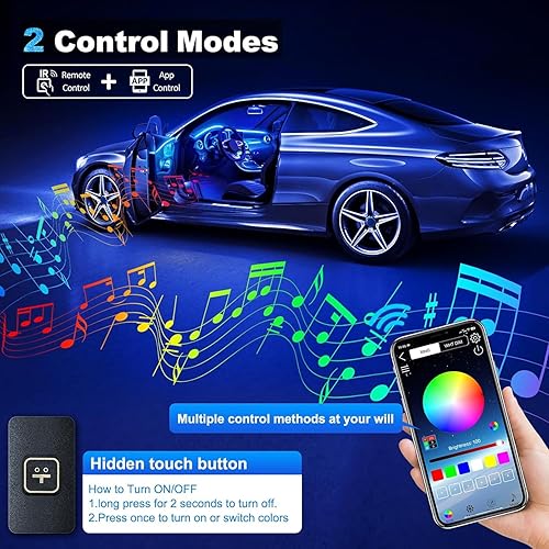 Miniatura 4 de Tira de luz LED interior de acrílico con aplicación inalámbrica, RGB 18 en 1 con 175 pulgadas, 600 LED, kits de iluminación ambiental de fibra