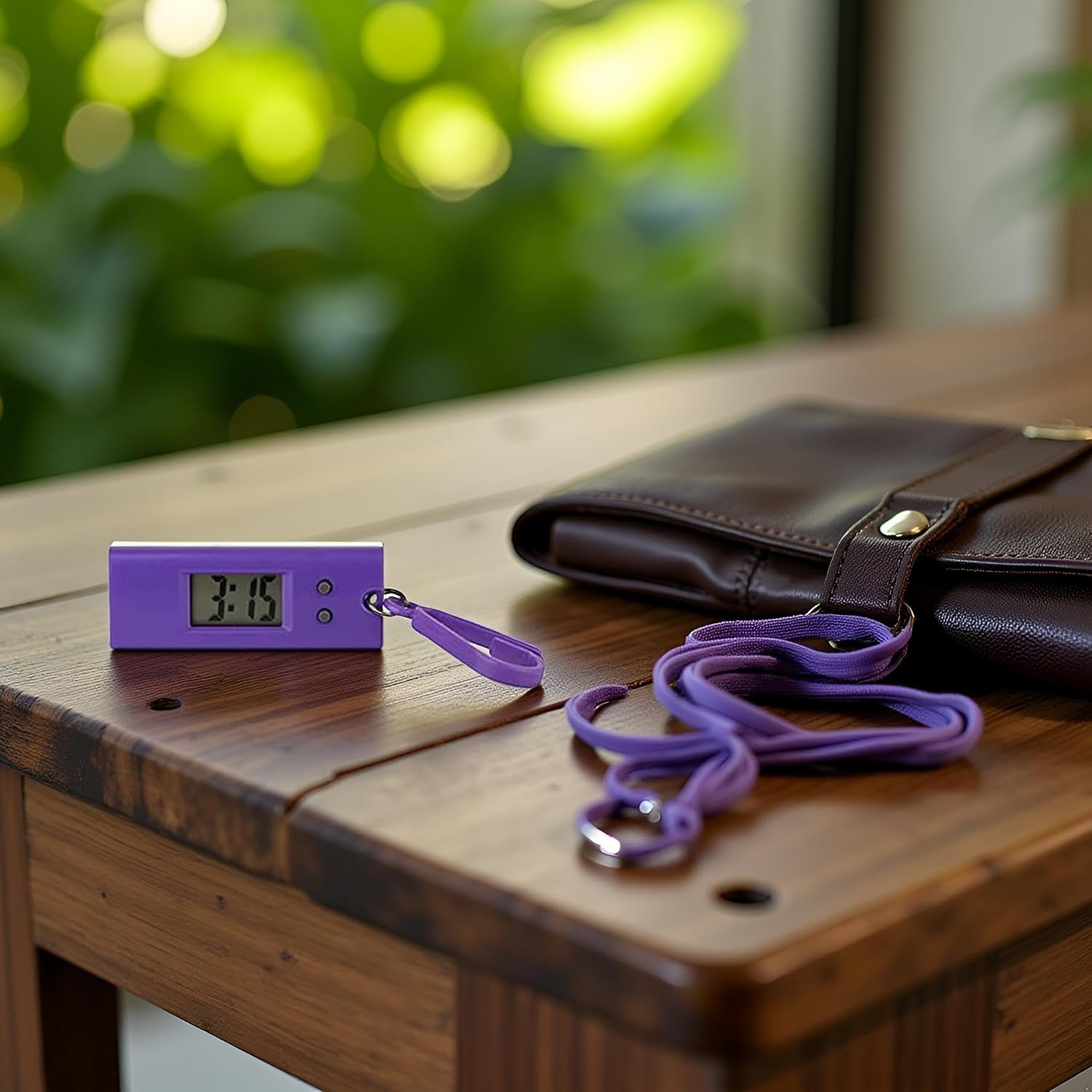 Purple Mini Digital Keychain Watches Portable Keychain Pocket Watch Backpack Clip for Lanyard Backpack, Useful and Practical,Novelty Watches Key Buckle Clip on Unisex