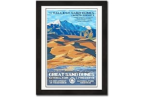 Retro National Park Posters: Great Sand Dunes National Park & Preserve Graphic Decor