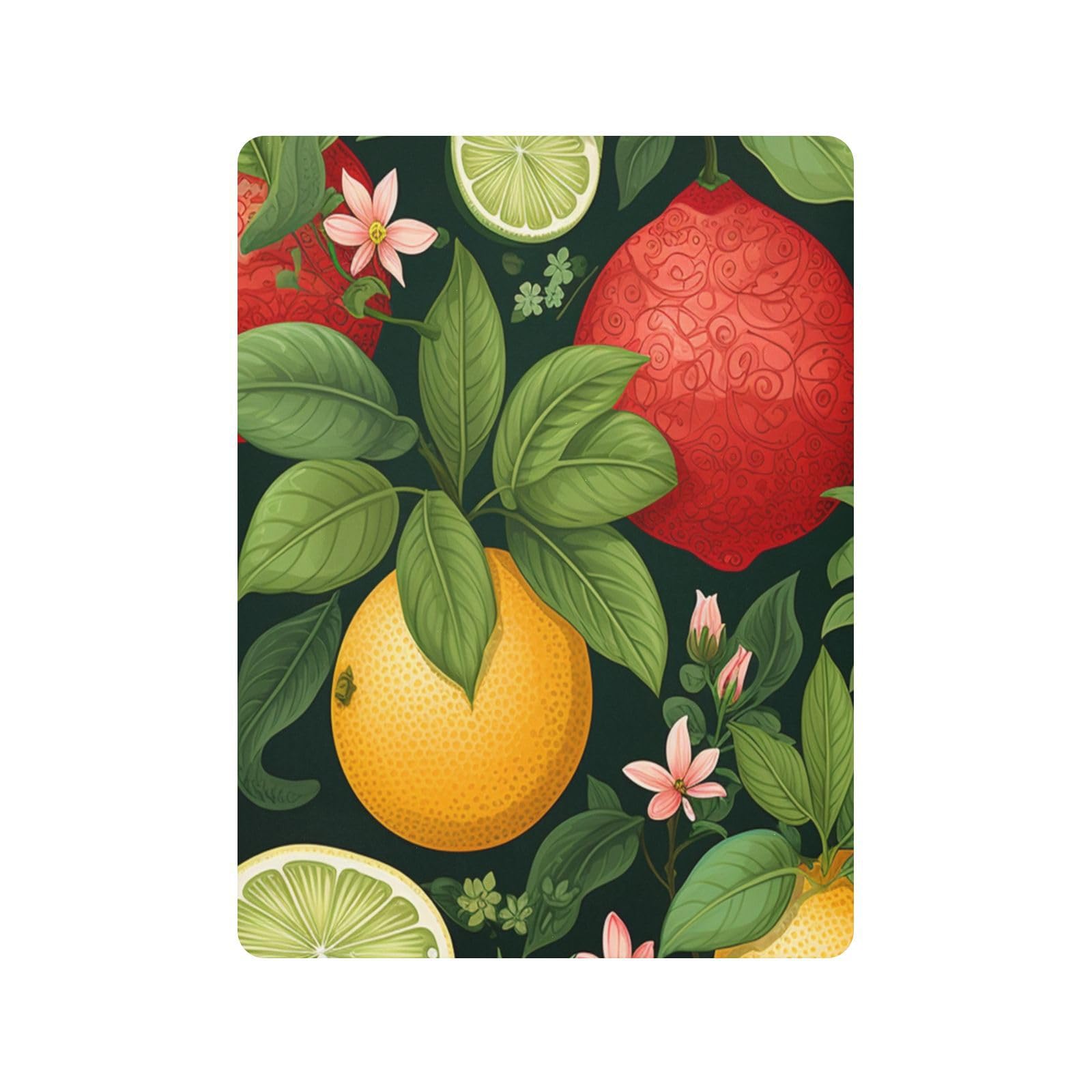 Fruta De Hojas De LimóN Rojo Sábana de Cuna para Niños Pequeños,Sábanas de Algodón Suave para Bebés Aptas para Colchón Corralito