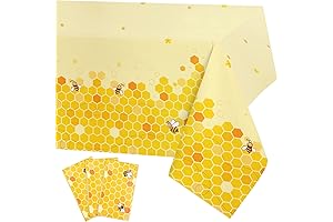 Honeyed Bee Bash Essentials: Disposable PHOGARY Bee Tablecloths