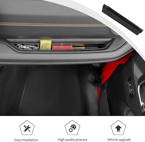 Vista 6 de JWWY Bandeja de agarre para Jeep JL JT, caja de almacenamiento de pasajeros, organizador copiloto, asa de agarre, compartimento con asa