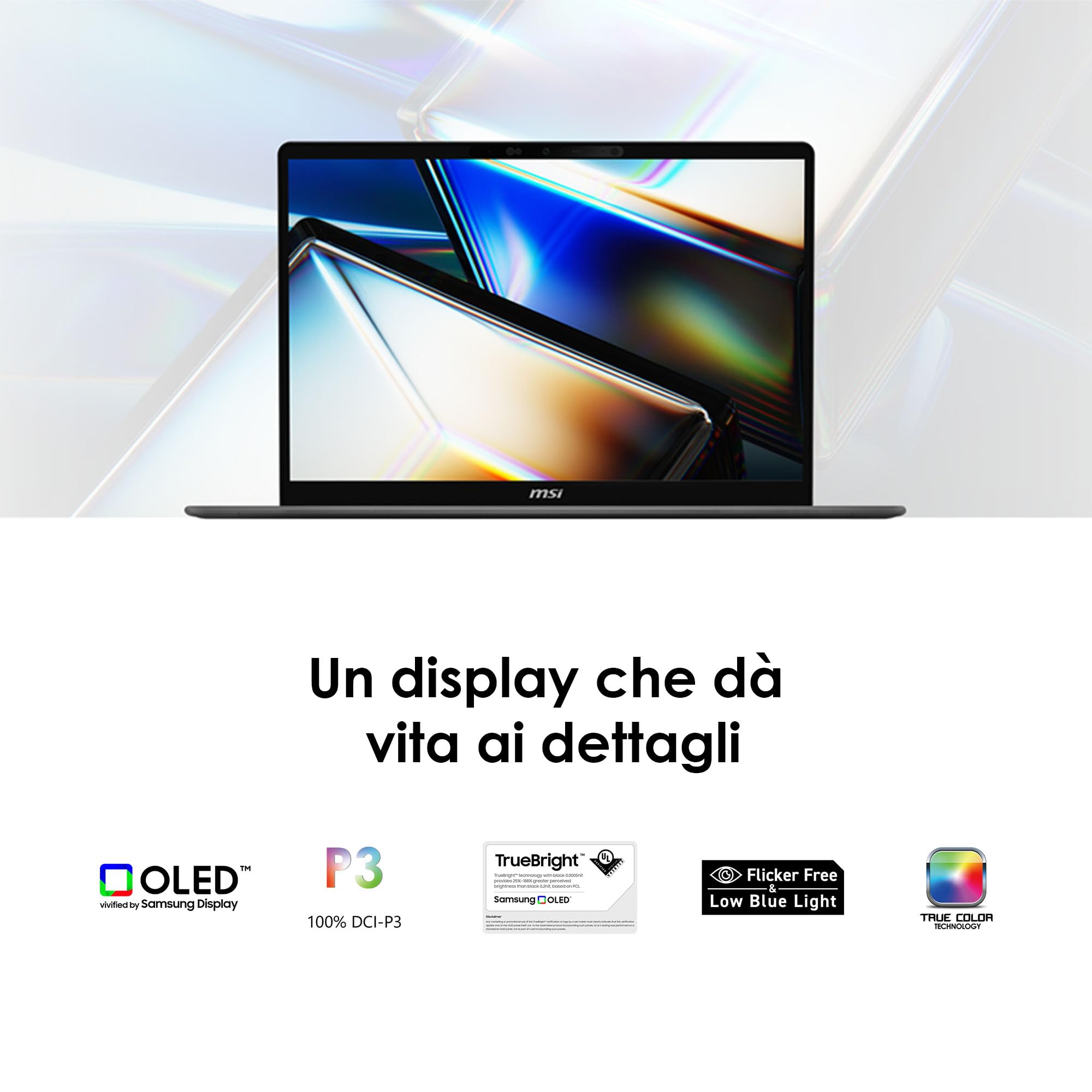 msi Prestige 14 AI+ D3MG-028IT, Notebook 14" FHD+ OLED 60Hz, Intel Core Ultra 7 355, Intel Arc, 1TB SSD PCIe 4, 32GB LPDDR5x, WiFi 6E, Win 11 Home [Layout e Garanzia ITA]