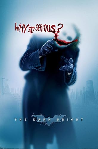 Trends International DC Comics - The Dark Knight - The Joker - Póster de pared por qué tan serio, 22.375 x 34 pulgadas, versión premium sin marco