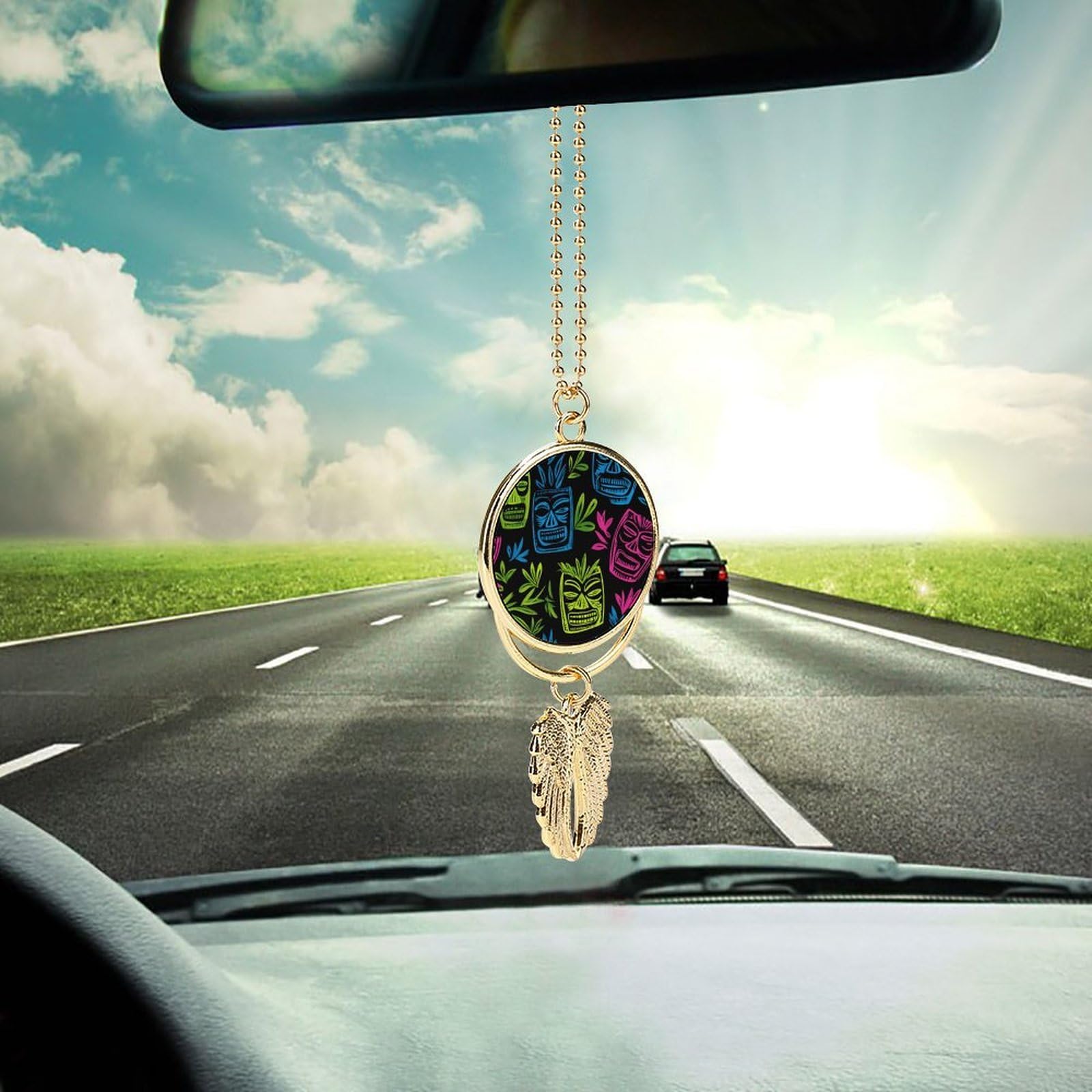 Amazon.com: Hawaii Tiki Masks Rearview Mirror Pendant Accessories