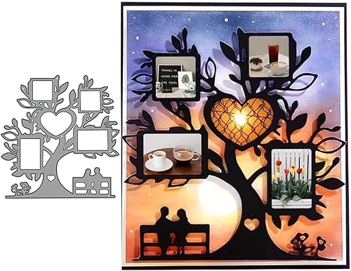 Troqueles de metal con marco de álbum, marco de álbum, troqueles de corte de metal, plantillas de corte de metal, plantillas de papel para tarjetas,