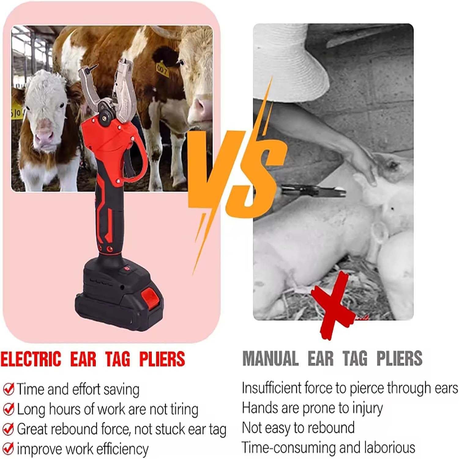Alicates Para Crotales,Alicates Para Crotales Con Conteo Automático Marcado Eficiente,Marcado Vertical,Rebote Automático,Para Ganado Ovejas,Cerdos