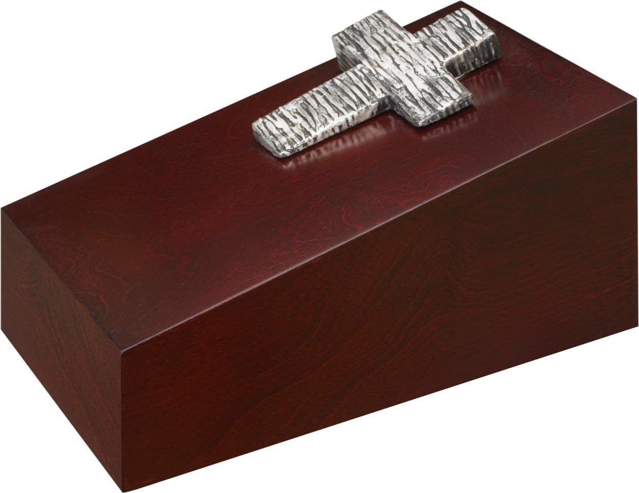 Cremation Urn-Beaminster Crucifix Slant Steel, 33 x 17 x 22 cm