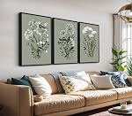 ASDCEUTICALS Framed Canvas Art mural - Floral Esthétique Decor mural Delicate Magnolia Peintures Fleurs blanches vibrantes Photos Artwork pour le salon Chambre à coucher Bureau Cuisine 40cm X 60cm X 3 Panneaux