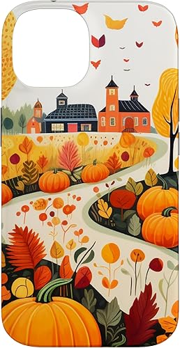 Miniatura 4 de iPhone 12 mini hojas otoño calabaza patrón otoño color hojas caso