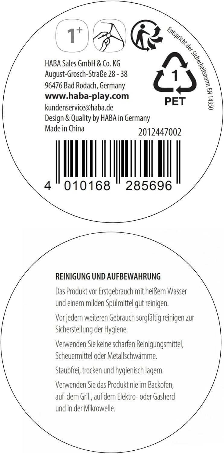 HABA Glitter Farm Mug - Kids Cup with Sparkling Glitter Effect, Perfect for Water, Juice & Tea, Practical for Little Hands - 2012447008