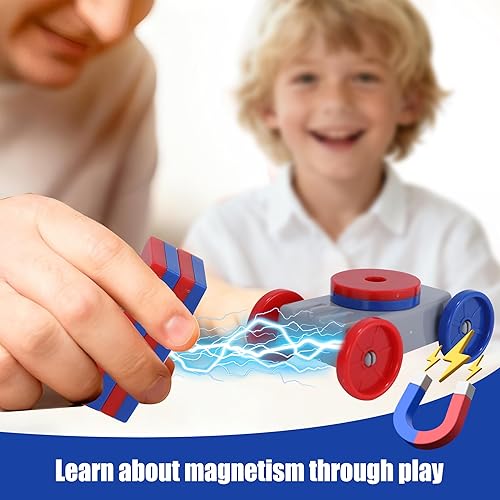 Miniatura 3 de NewFamily Kits de ciencia magnética física para niños, introducción a la física magnética explora el mundo de la física magnética a través de 12