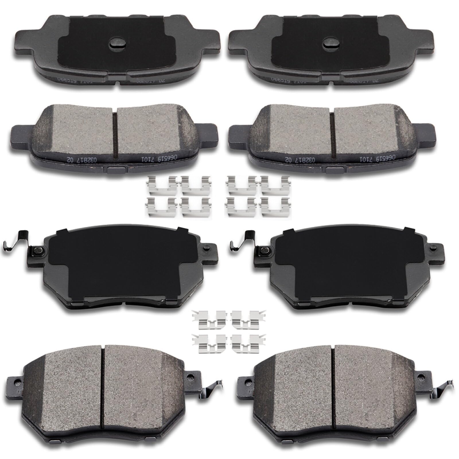 CCIYU D905 D969 Front &amp; Rear Ceramic Disc Brake Pads Kit - For Nissan For ALTIMA 2005-2006, For MAXIMA 2004-2008,For Murano 2003-2007 2009-2012 - 8PCS