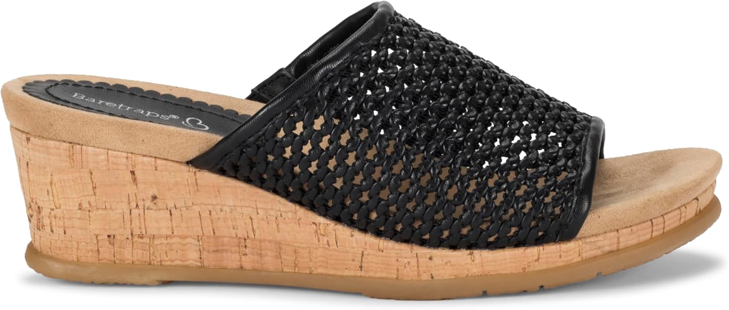 Wedge Slide Sandal with Flossey Design by BareTraps