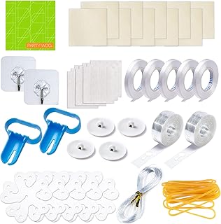 PartyWoo Balloon Arch Kit, 45 pcs Balloon Garland Kit, Balloon Arch Strip, Wall Hooks, Balloon Knotter, Balloon Decorating Strip, Balloon Garland Arch Kit, Balloon Arch Tape for Birthday Wedding