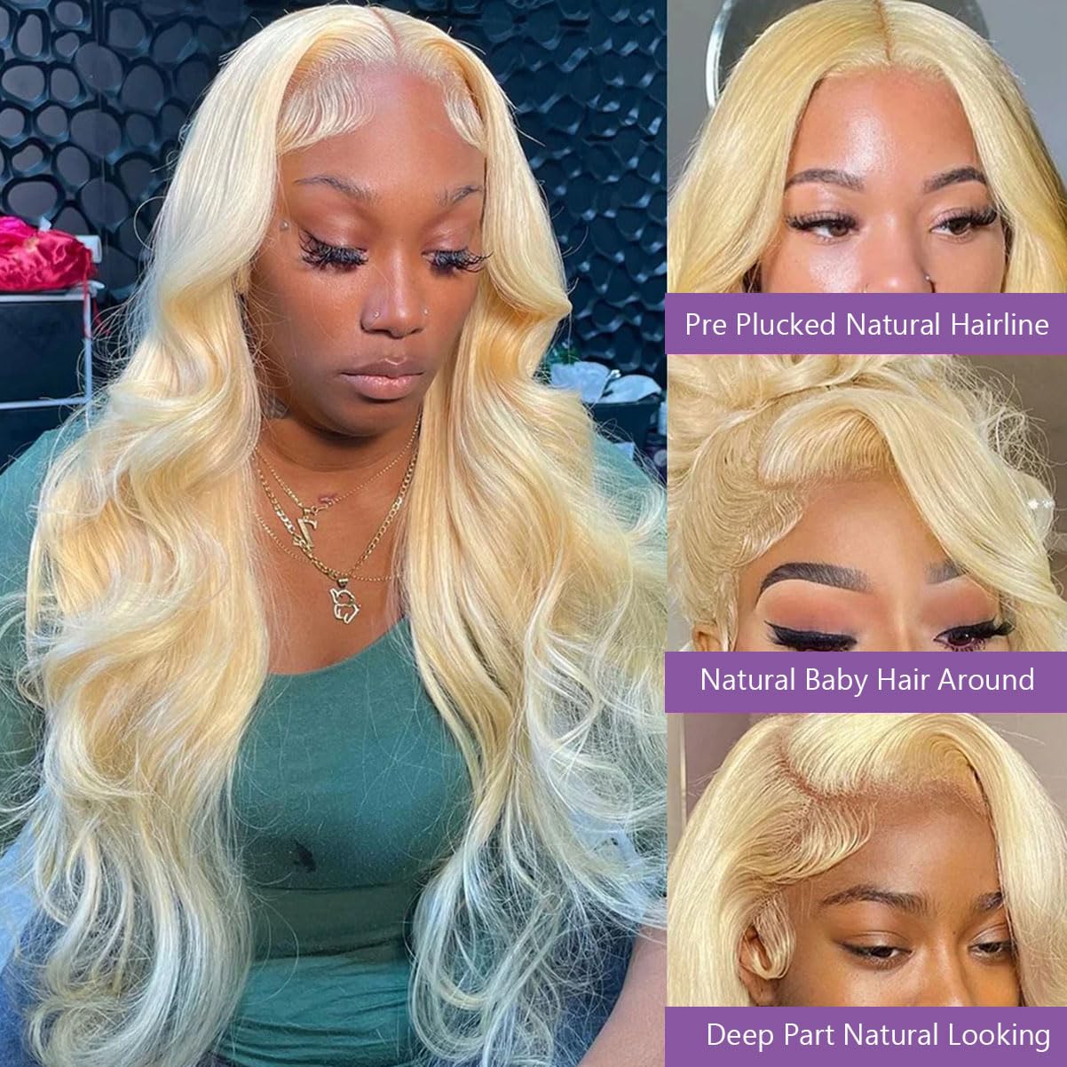 30 Inch 613 Blonde Wig Human Hair 180% Density 13x6 Body Wave Lace Front Wigs Human Hair Glueless Wigs Pre Plucked With Baby Hair (30 inch, 613 Blonde Wig)