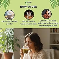 Vista 4 de Abutilon Indicum Abutilon indio Malva india Polvo Thuthi Ilai Polvo de Atibala (300 GM)