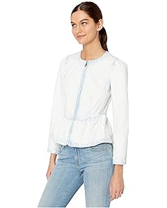 rebecca taylor denim peplum jacket