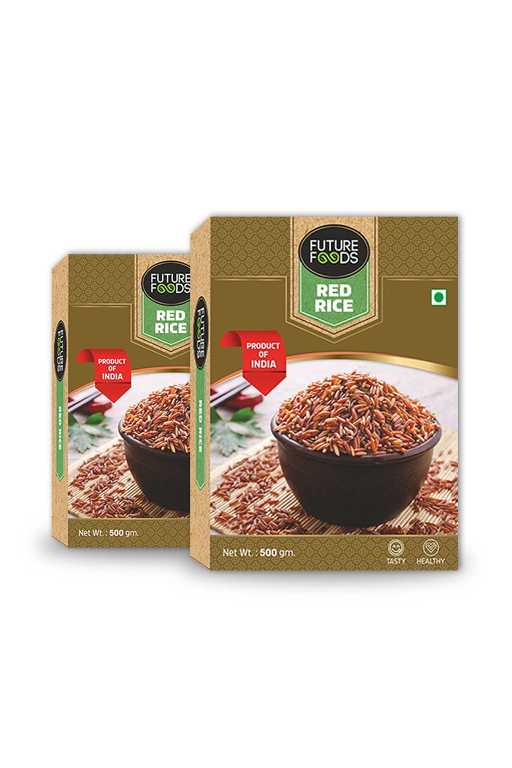 Future Foods Premium Red Rice | Rich in Antioxidants | Multiple Health Benefits | Ideal for Diabetic Patients | Supports Digestion | Fiber Rich | Iron & Vitamin Rich (Pack of 2, 450 gram)