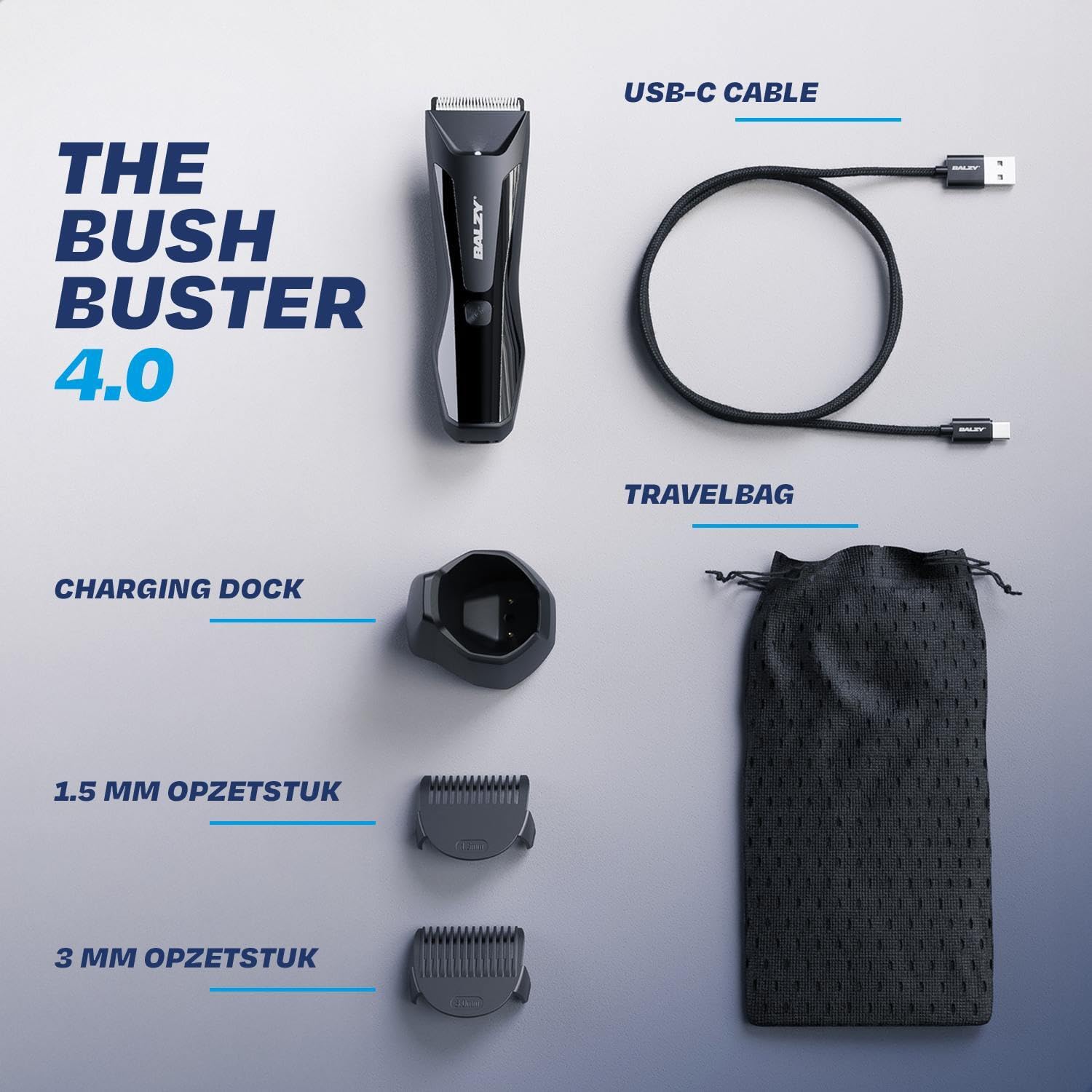 Precision Trim Bundle – BushBuster® 4.0 & SnoutScraper® 2.0 | Cortapelos corporales y Trimmer íntimo para Hombres | Recortador de nariz y oído | Kit de beneficios de aseo
