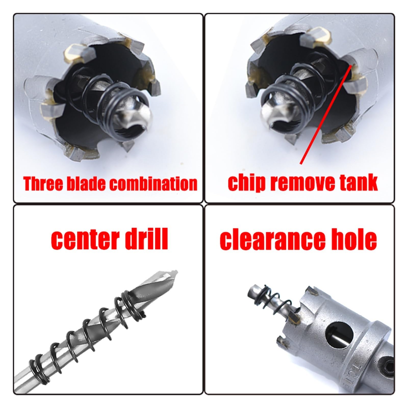 Hole Carbide Hole Saw Kit Tipped Hole Saw Drill Bit 16-50mm Hole Saw Cutter Set For Metal Stainless Steel Iron Copper - View #4