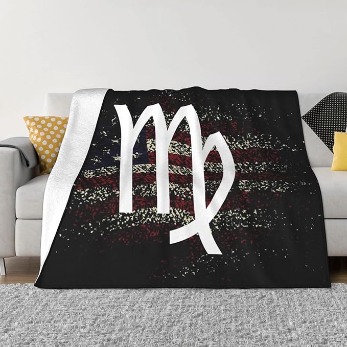 Zodiac Sign Virgo Blankets Super Soft Warm Lightweight Blanket, Suitable for Sofa Bed Decoration Home Decoration Travel 50