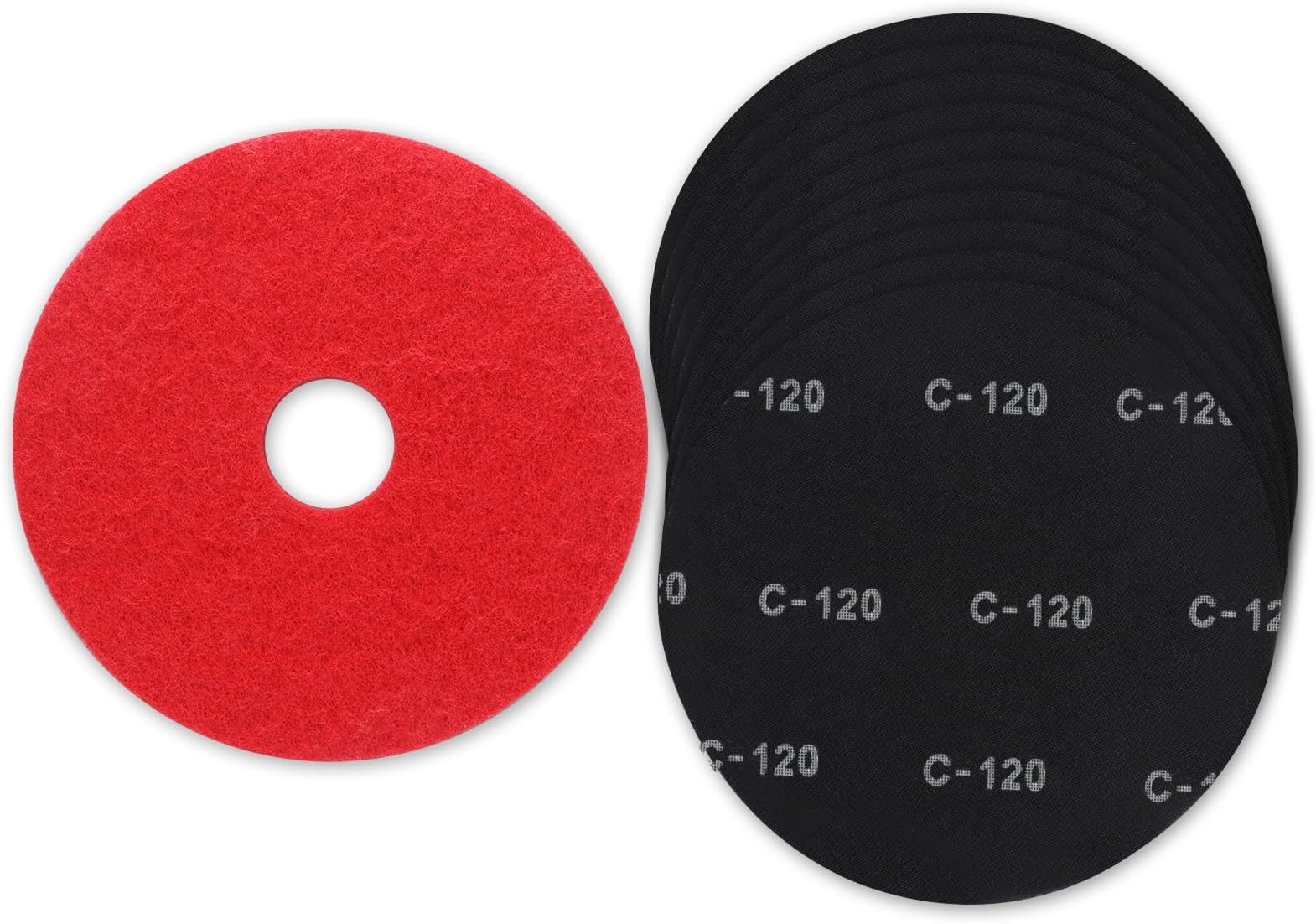 17" Sanding Screen Discs with Buffer Pad,10 Pack 120 Grit Mesh Floor Sanding Screen - for Wood Floor,Epoxy Maintenance