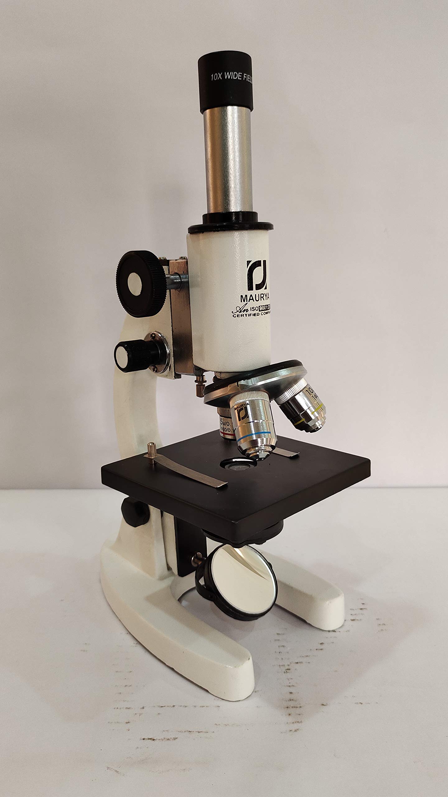 MAURYA Compound Student Microscope & 2 Prepared Slide ISO 9001:2015 Certified-picture-25