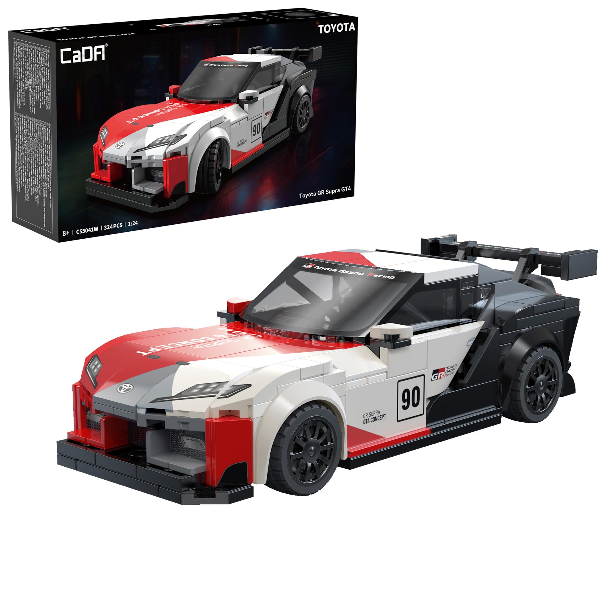 CaDA Toyota GR Supra GT4 Racing Car - 324 Piece Brick Model Kit C55041W