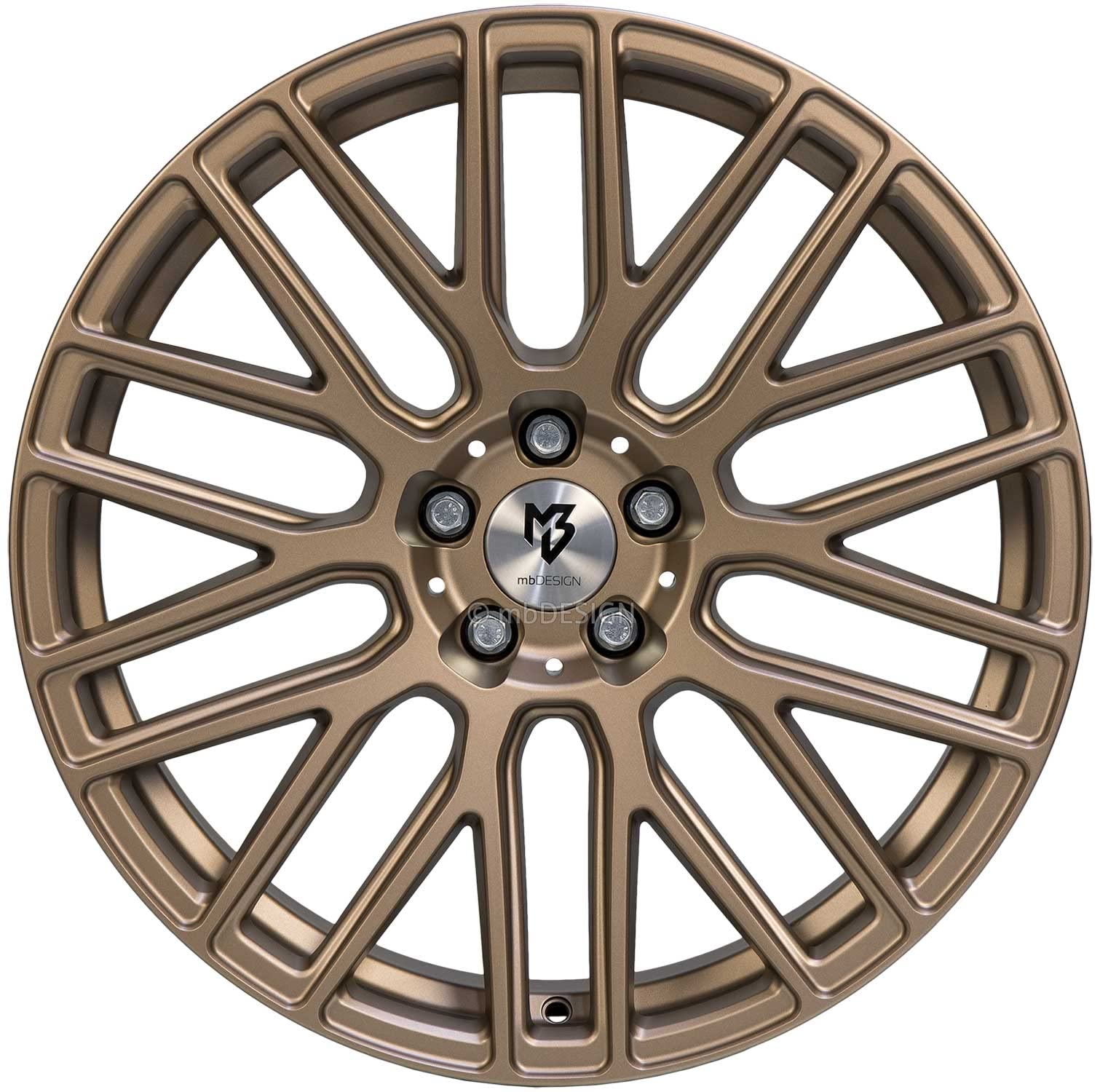 4x MB Design Felgen KV4 8.5Jx18 ET55 5x120 Bronze hell matt kompatibel mit VW T5 T7