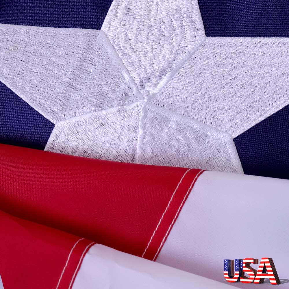 Texas Flag 2x3 ft-Embroidered Stars,Sewn Stripes,Heavy Duty Durable Nylon Outside US TX Flags,Brass Grommets,Perfect for Indoor/Outdoor Use Texas State Flag