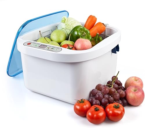 Bestlife Limpiador de verduras para uso doméstico, esterilizador de frutas y ozono, máquina de salud 12.8 l