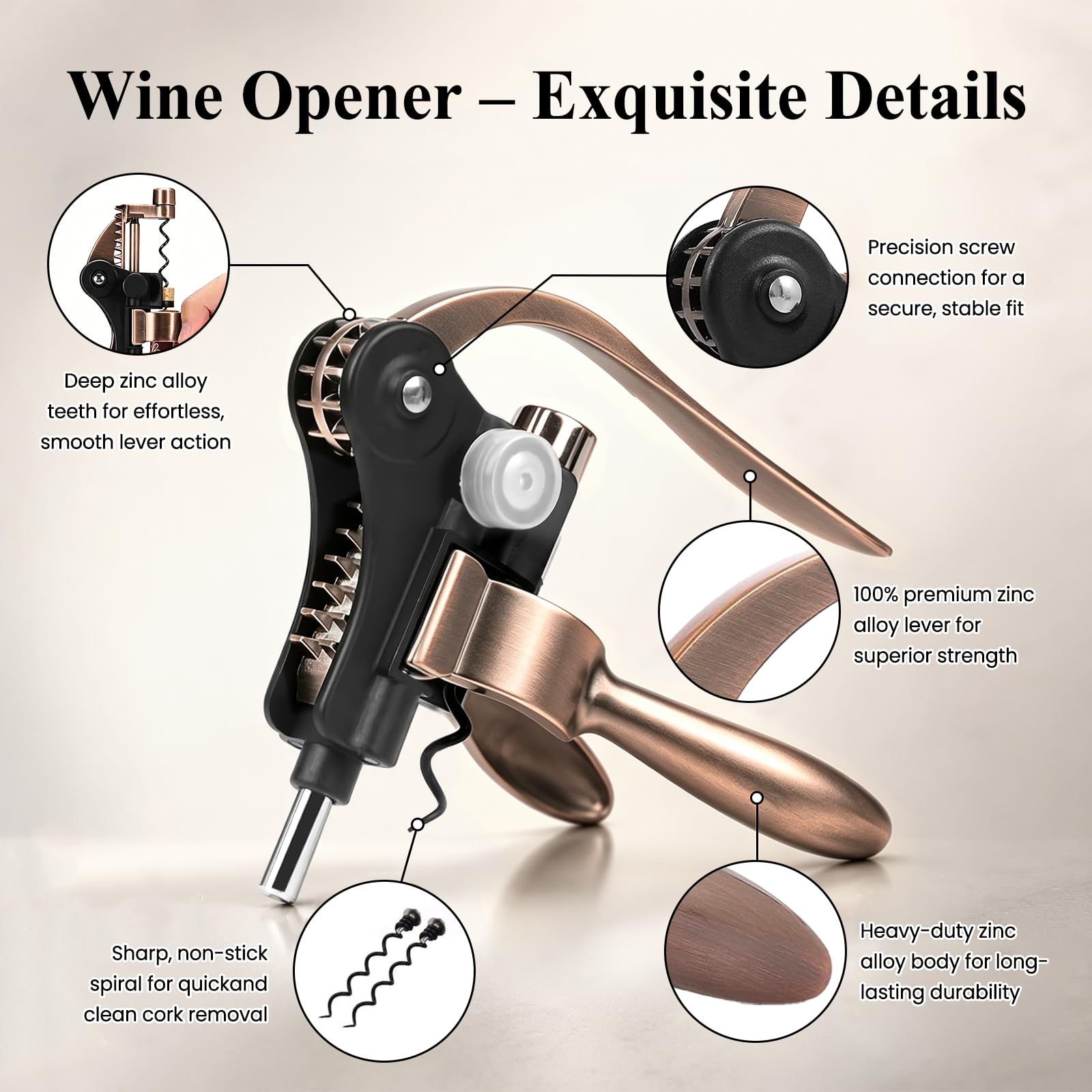 Set Apribottiglie Vino, 9 Pezzi Sommelier Apribottiglie Vino Professionale