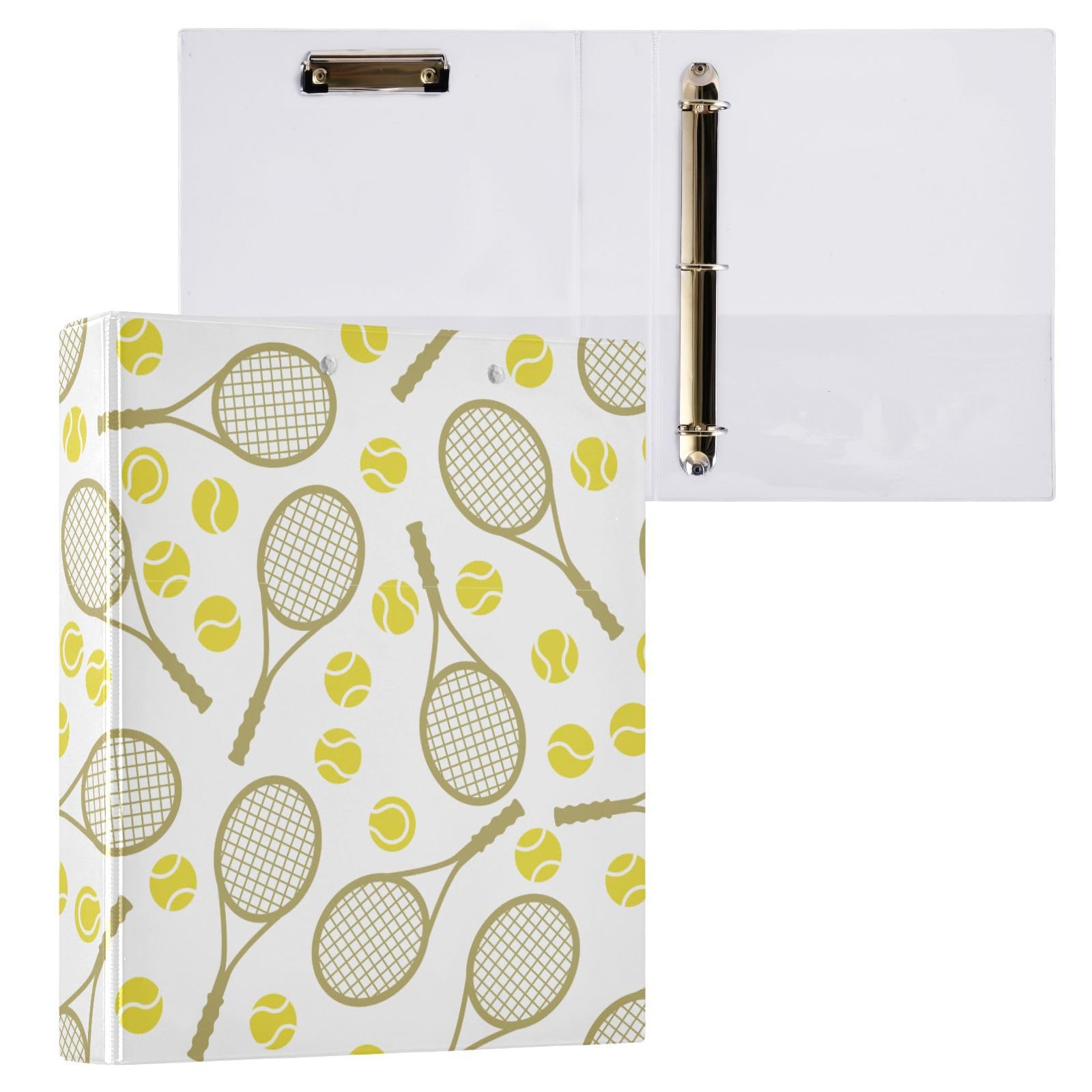 Raccoglitore sportivo a 3 anelli da 3,8 cm con tasche per appunti per scuola e ufficio, confezione da 1