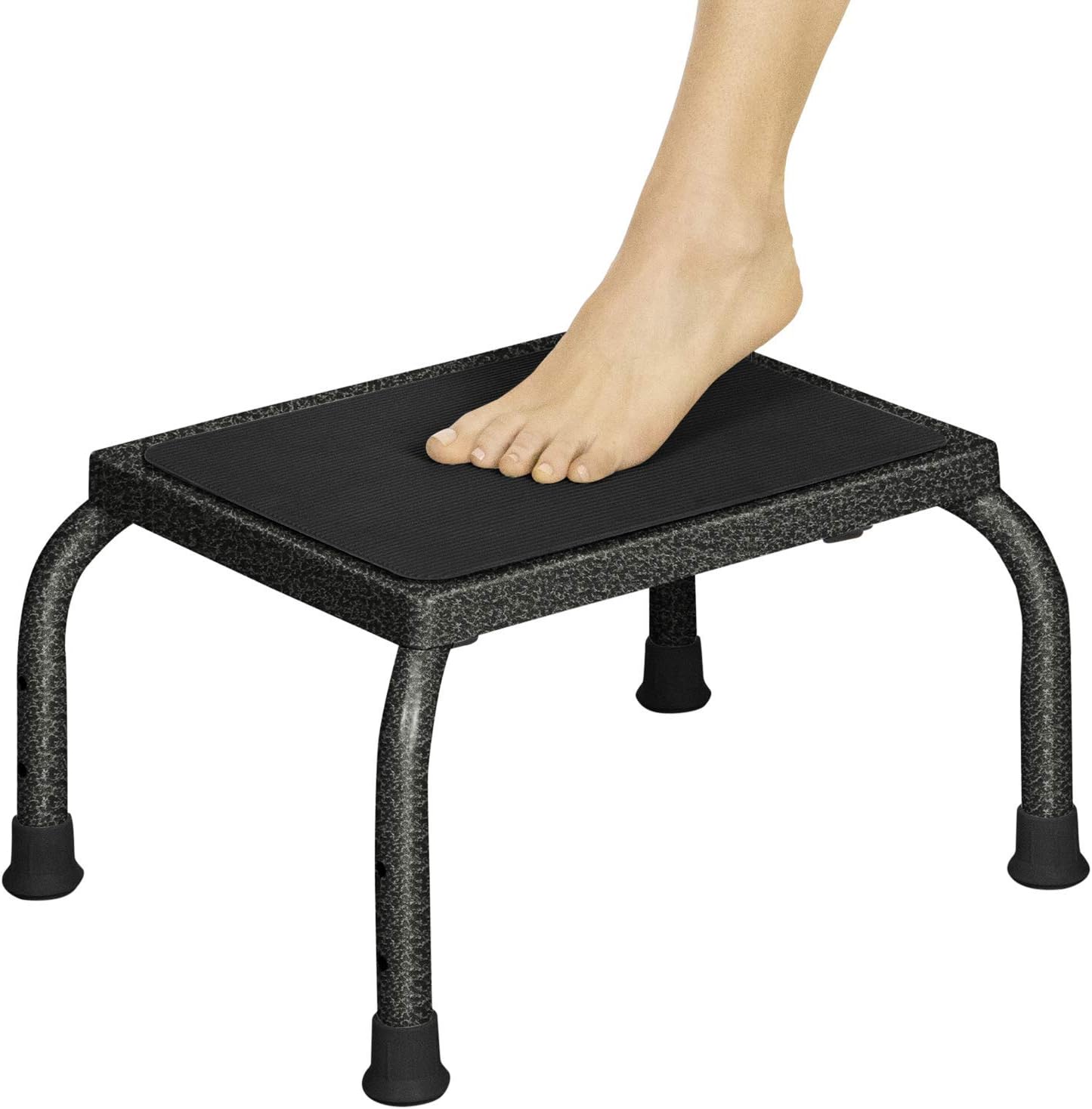 Vive Metal Step Stool - Heavy Duty Stepping Stool for Adults and Kids - Foot Platform for Kitchen, Bedroom, Bathroom - One Portable, Medical, Lightweight Step for Bariatric, Elderly Child, Senior