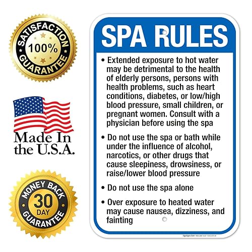 Miniatura 54 de New Mexico Spa Rules Sign, Complies with State of New Mexico Pool Safety Code, 24x30 Inches, 3M EGP Reflective .080 Aluminum, Fade Resistant, Made