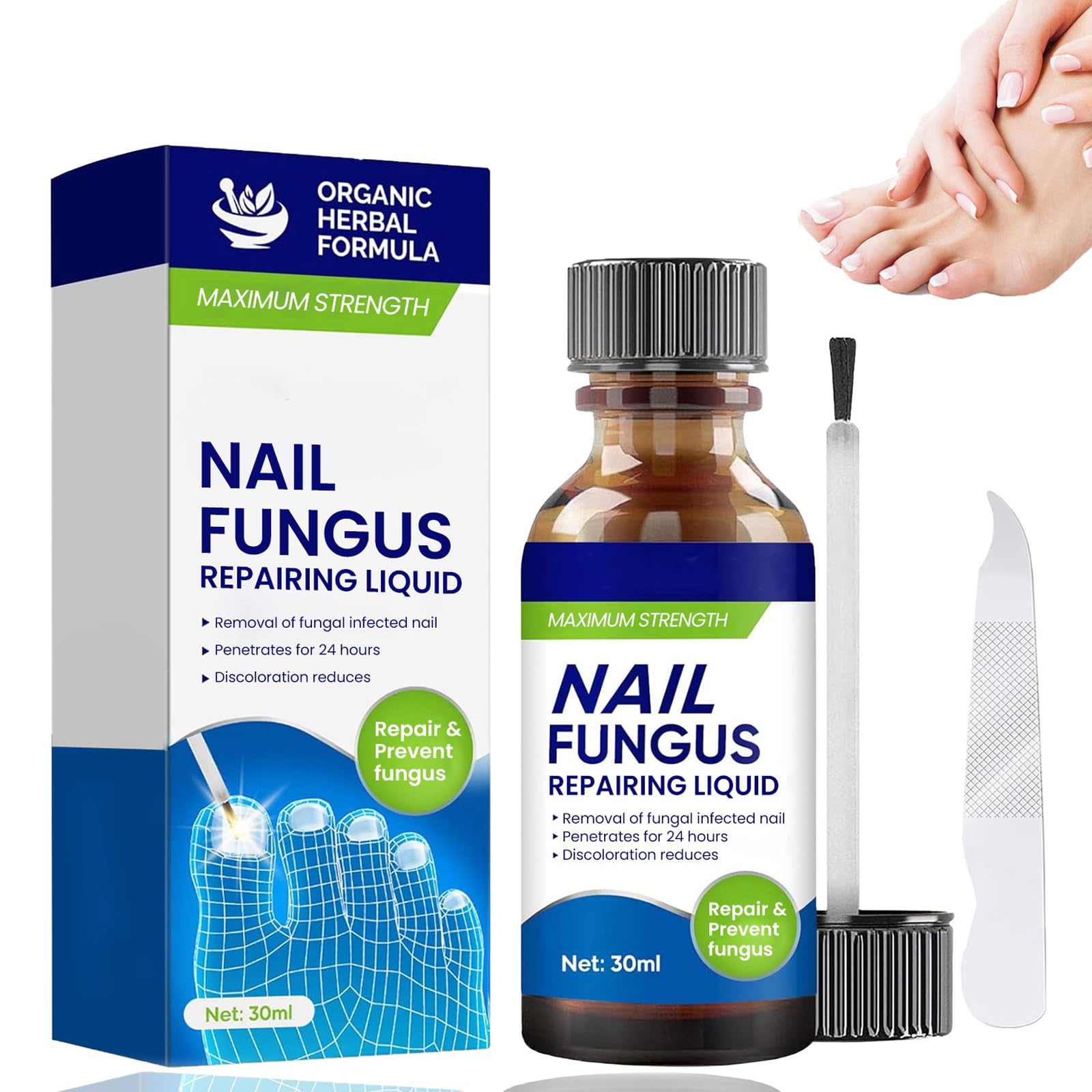 Nail Repair Oil, Extra Strong Nail Care Serum for Toenail, Nail Strengthener Oil, Fix & Renew Damaged
