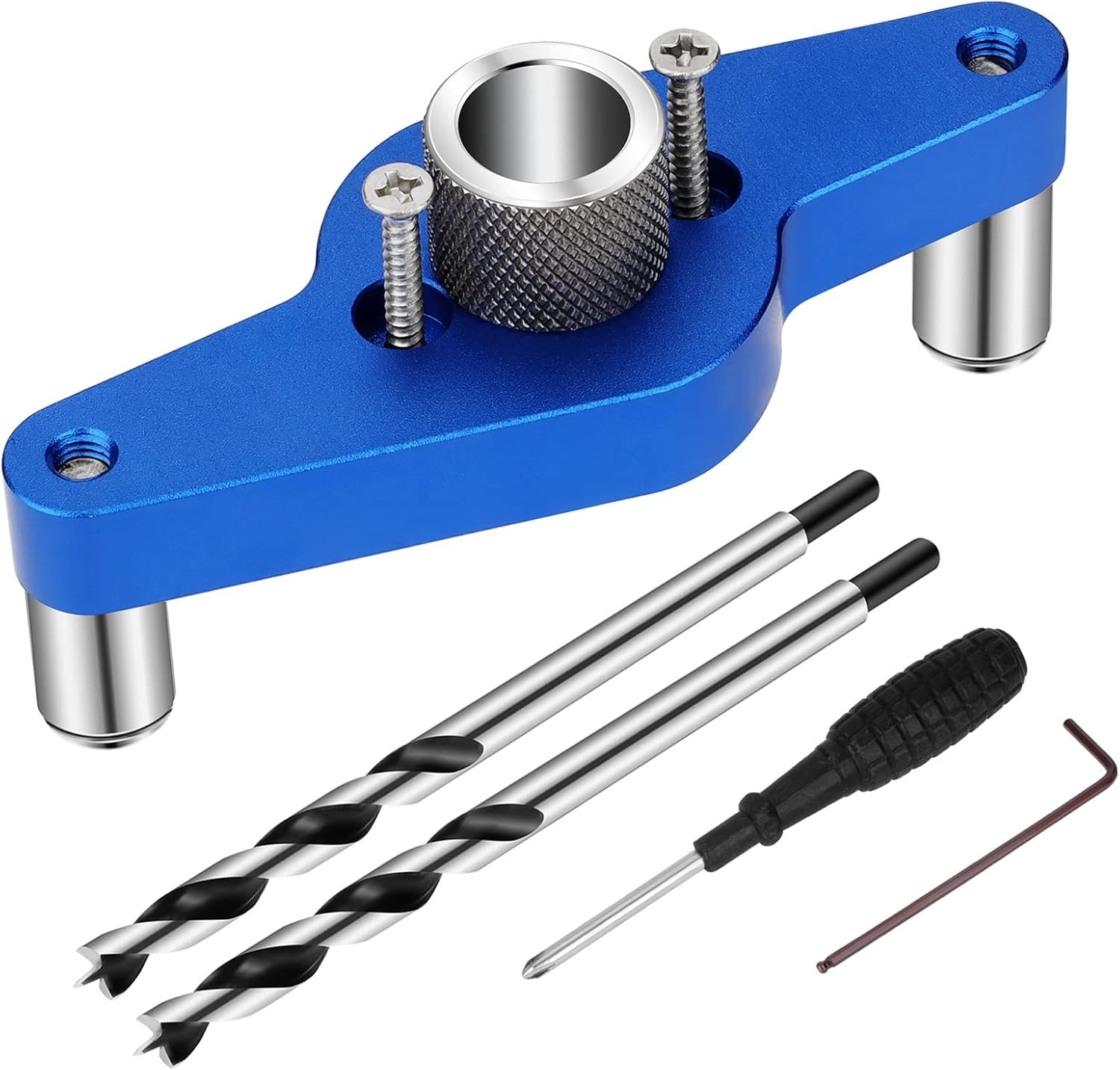 Dowel Jig Kit for Floating Shelf Mount with 1/2" x 9.8'' Drill Bits