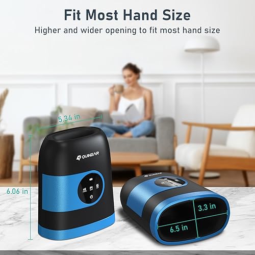 Miniatura 6 de QUINEAR Masajeador de manos - Masajeador de manos inalámbrico con calor y compresión para artritis, túnel carpiano y articulaciones rígidas -